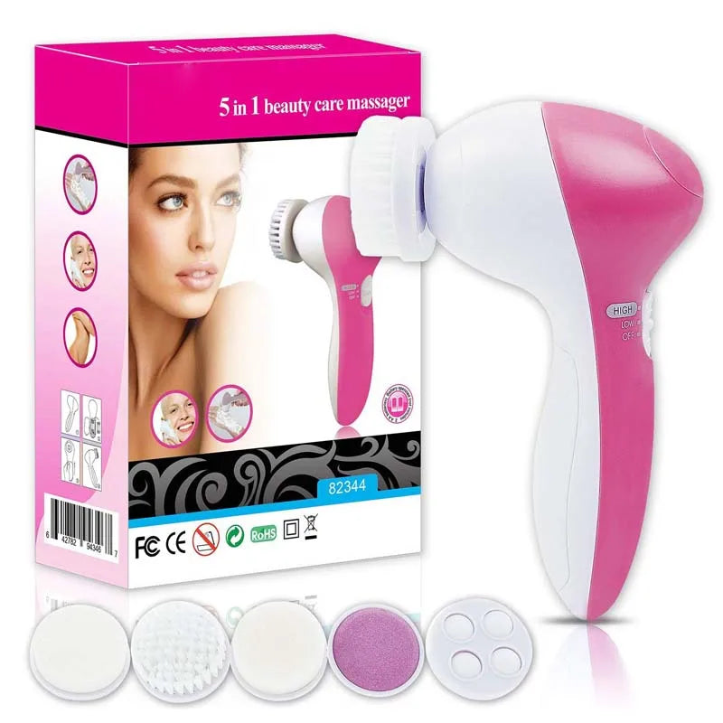 Electric Facial Cleanser 5-In-1 Facial Brush